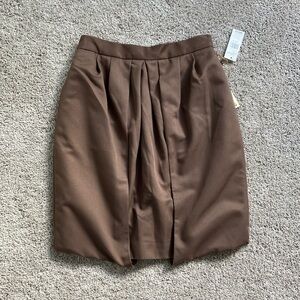 Essentials by ABS • Brown Pencil Skirt Bubble Hem